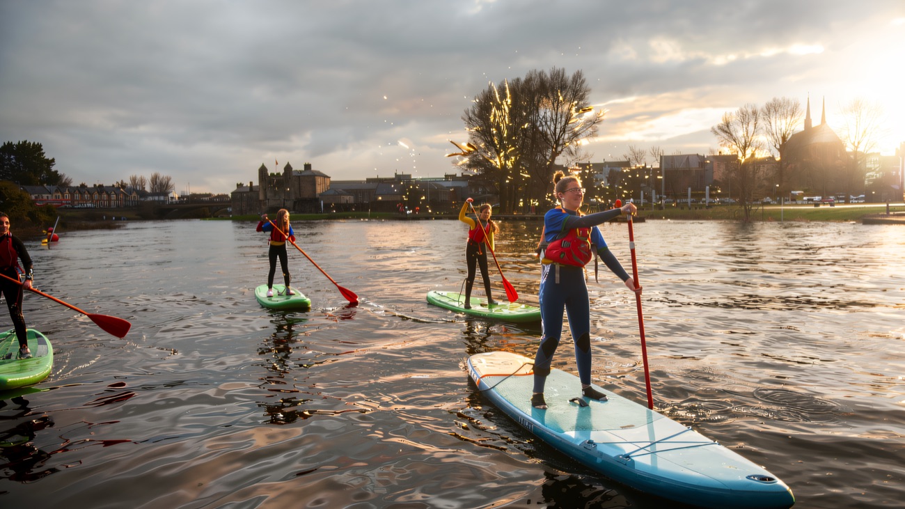 Standing tall on the boards with the Enniskillen spires rising behind