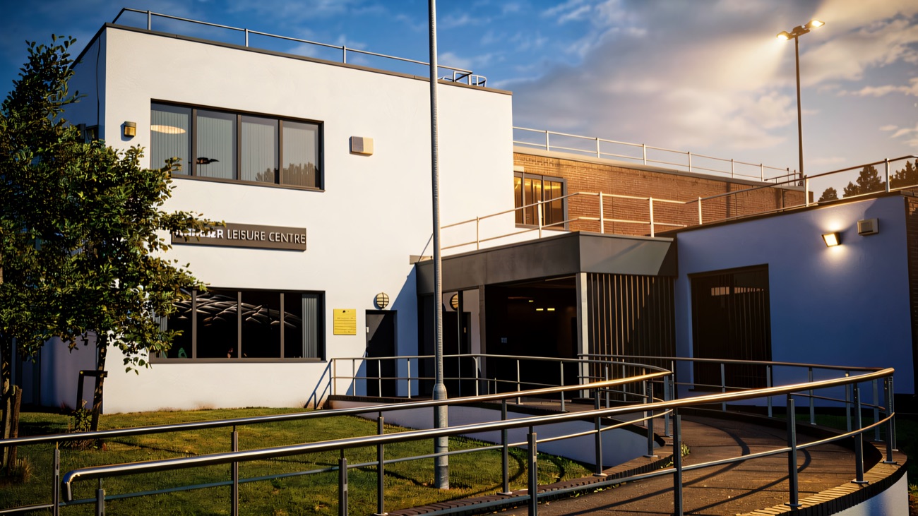 The front of the leisure centre
