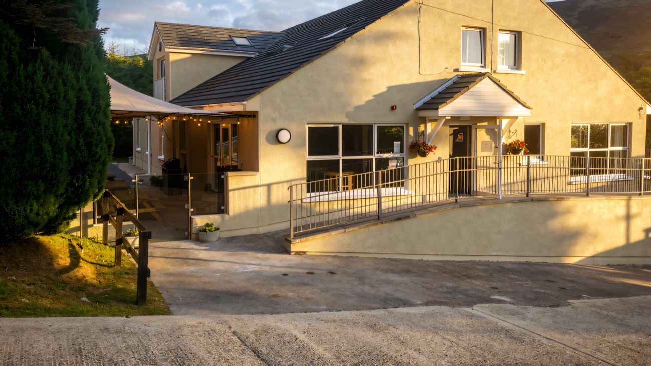 The Rostrevor Mountain Lodge building at the adventure centre