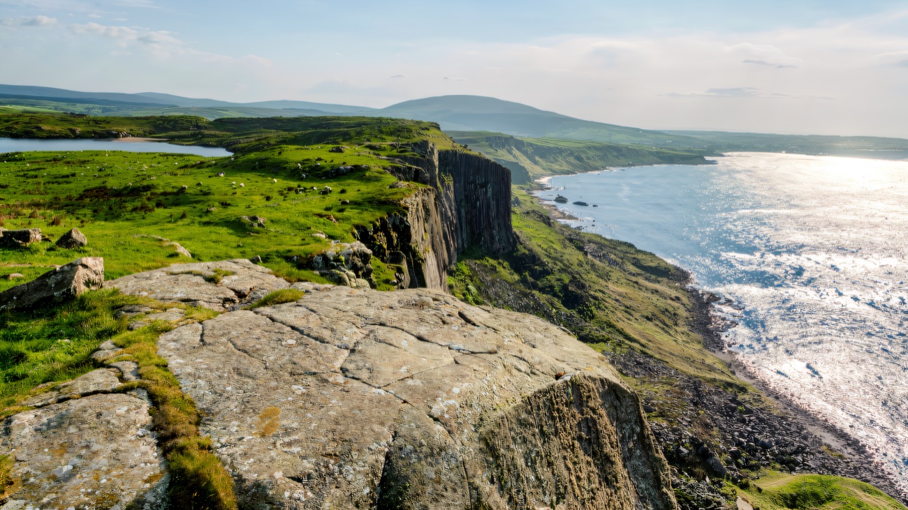 The cliff-top path along the headland