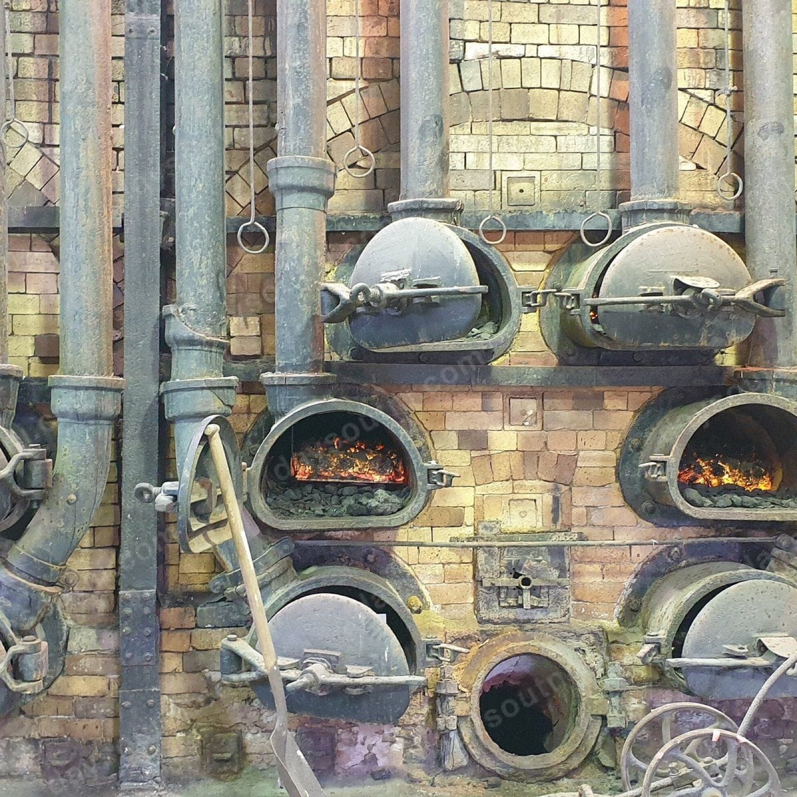 Inside the retort house at Flame Gasworks Museum