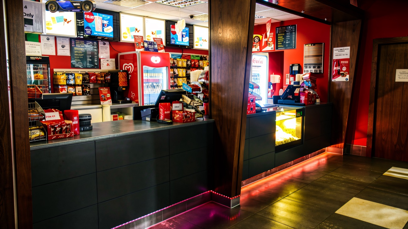 The concessions counter