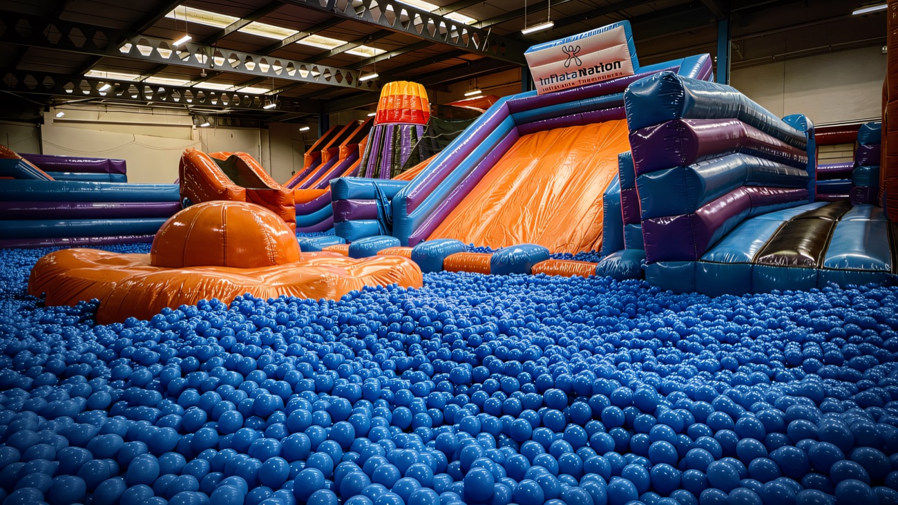 The big slide and ball pit