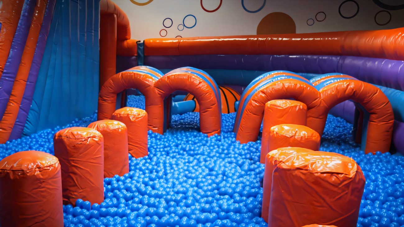 Obstacles over the ball pit