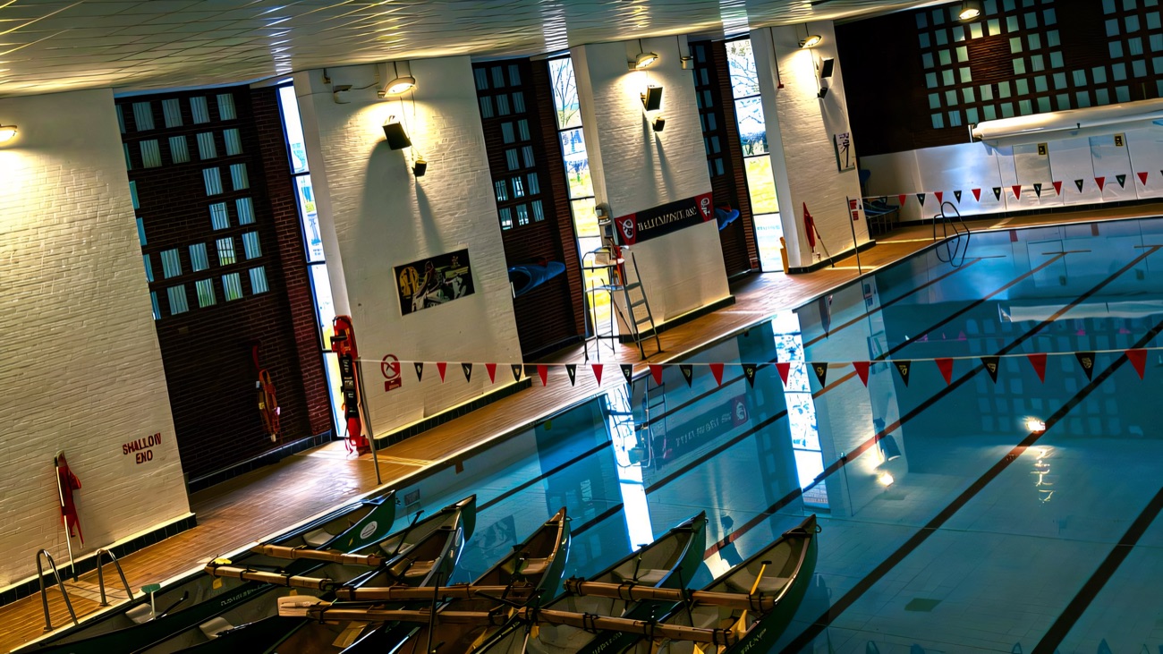 Kayaks on the water during a Ballymoney club session