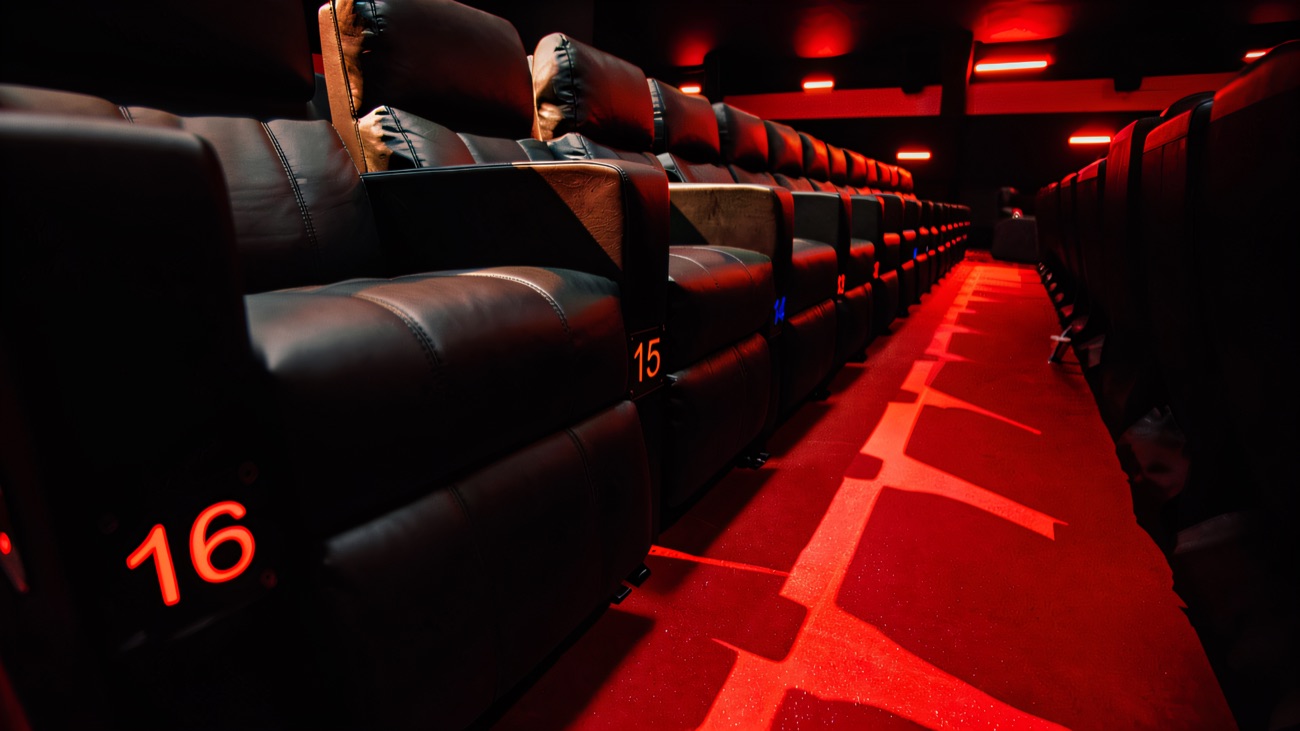 Rows of seats inside one of the screens