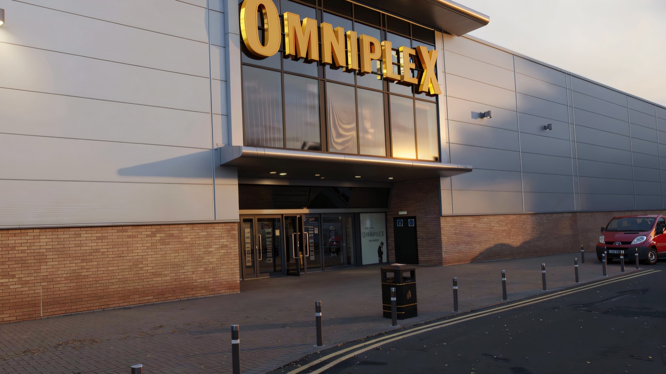 The cinema frontage at the Entertainment Village
