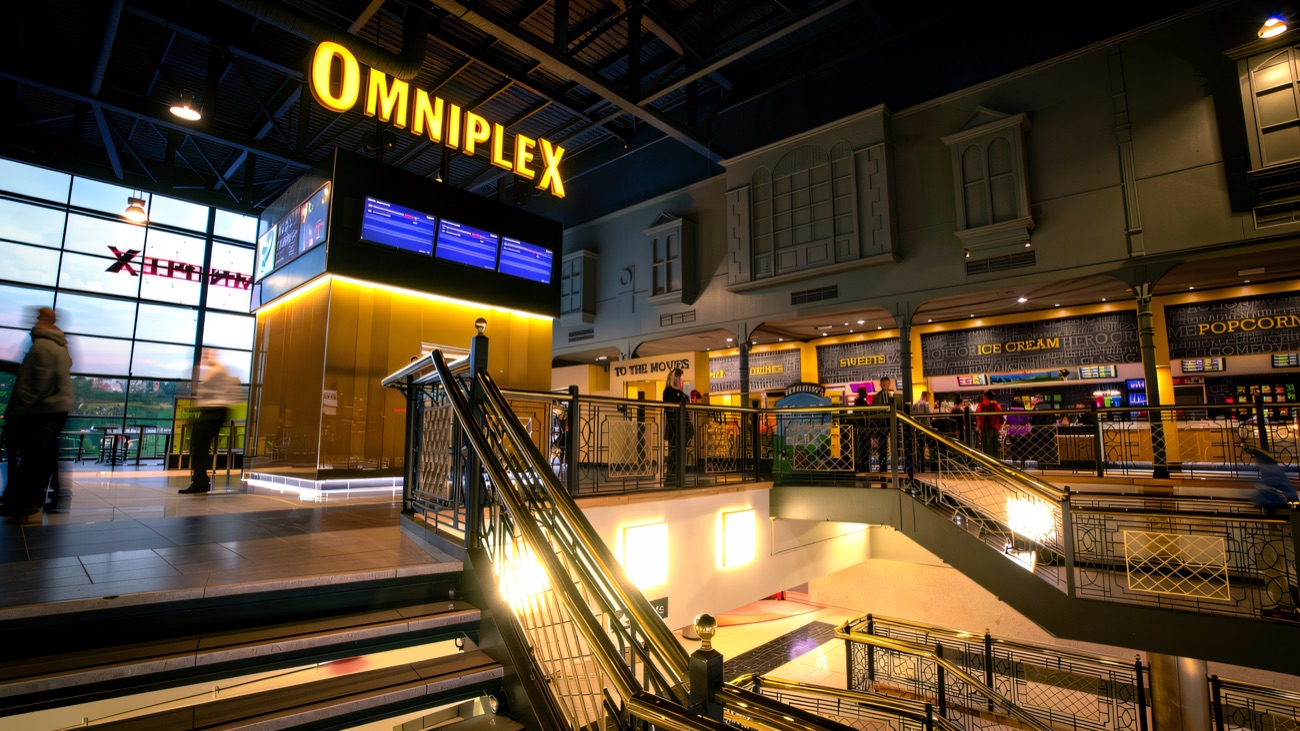 The cinema entrance upstairs in The Quays