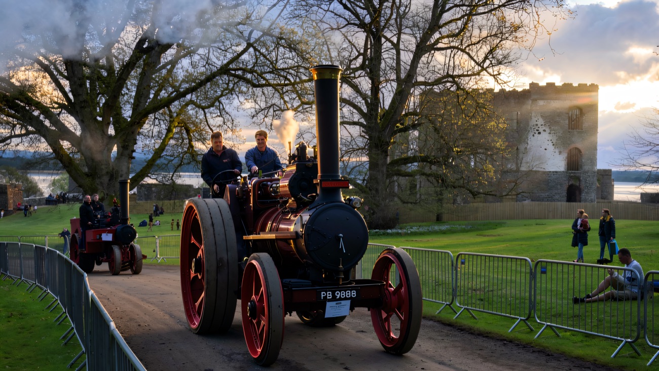 A working steam engine at the Shane's Castle steam rally