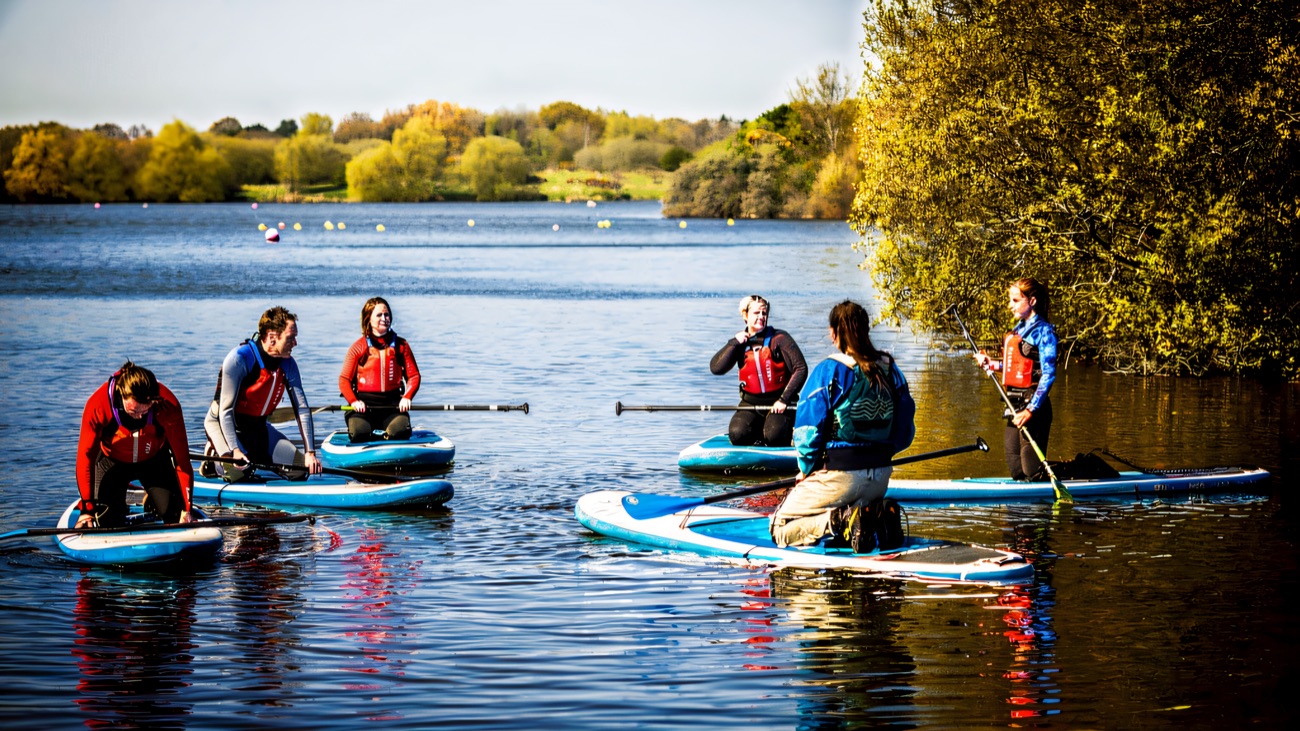 A paddleboard taster fanning out across Craigavon Lakes