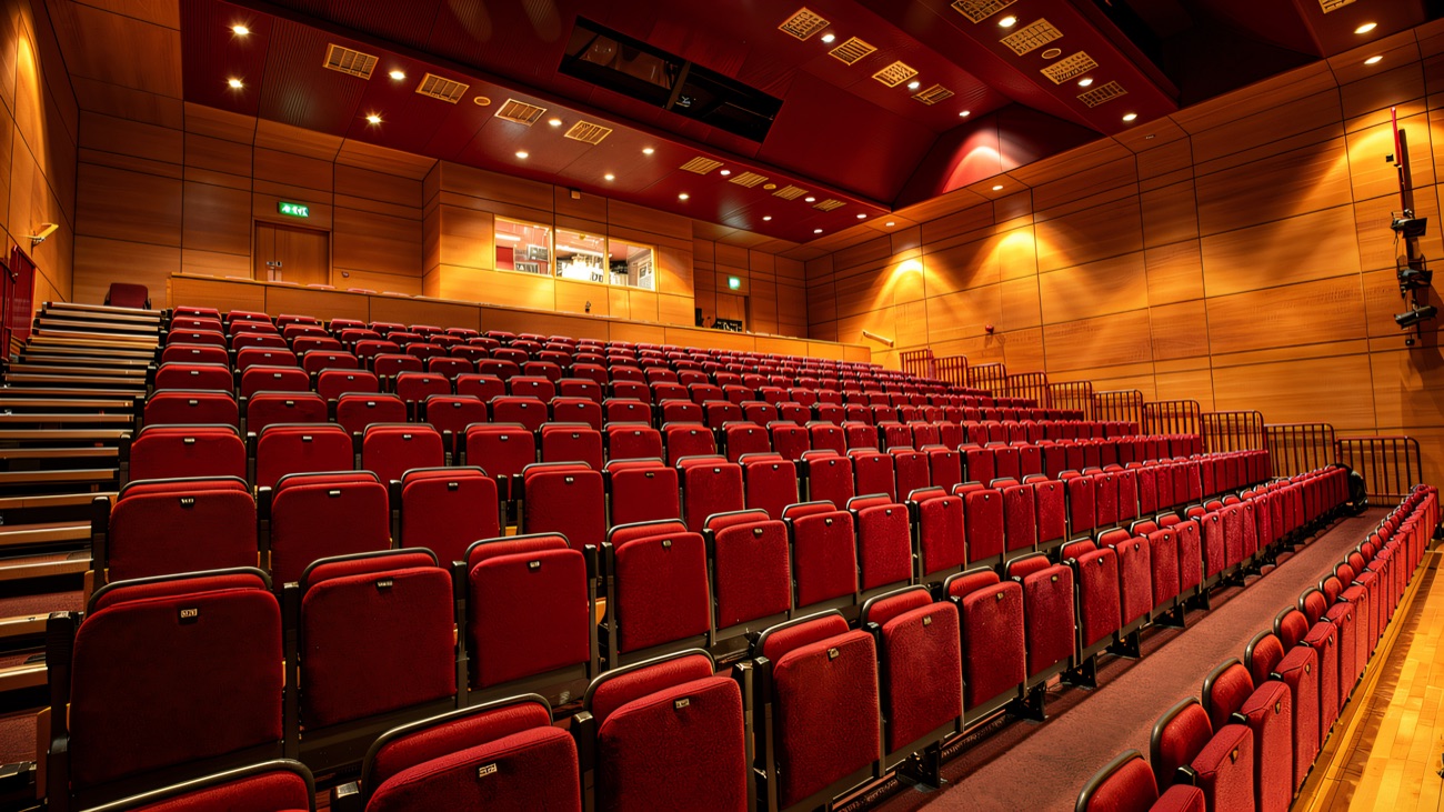 The red-seated main auditorium