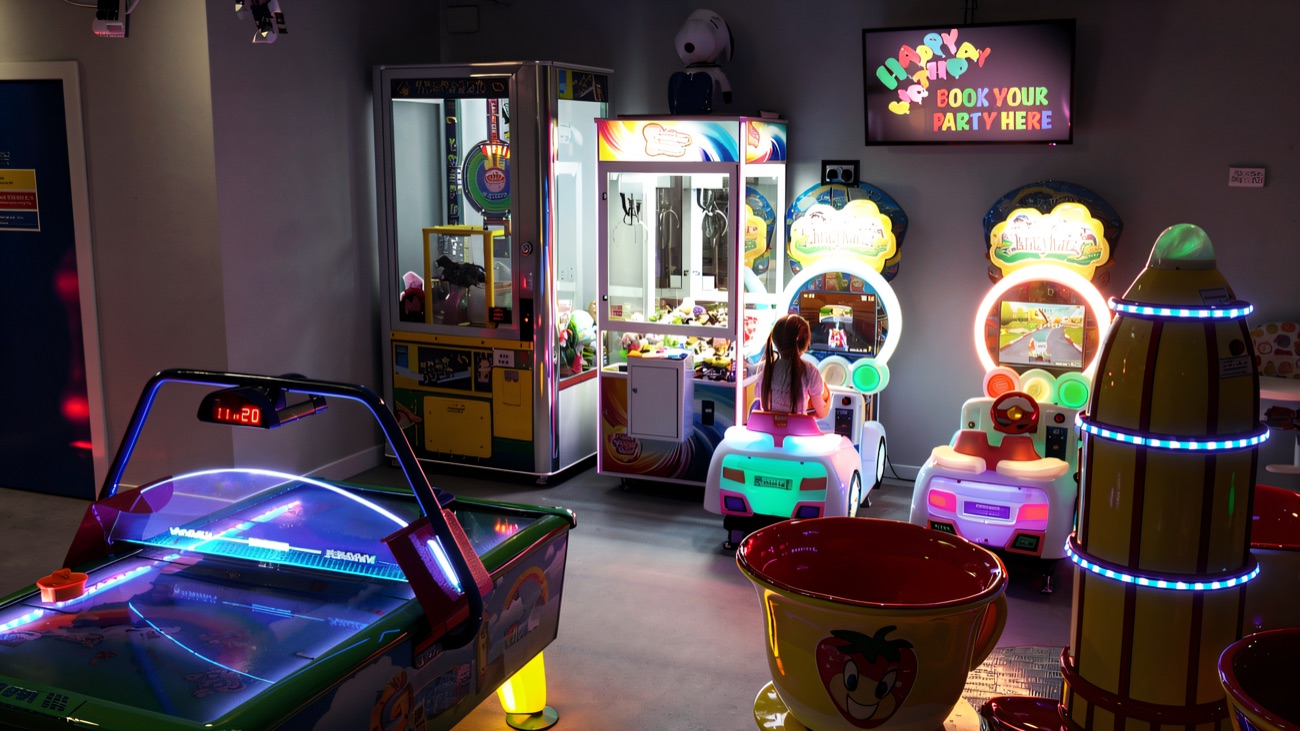 The arcade beside the cinema